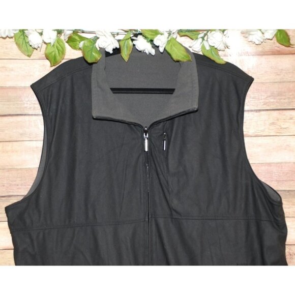 Johnston & Murphy Men's Reversible Vest Jacket Size XXL Black Gray Full Zip - Picture 2 of 13